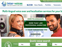 Tablet Screenshot of inter-voices.com